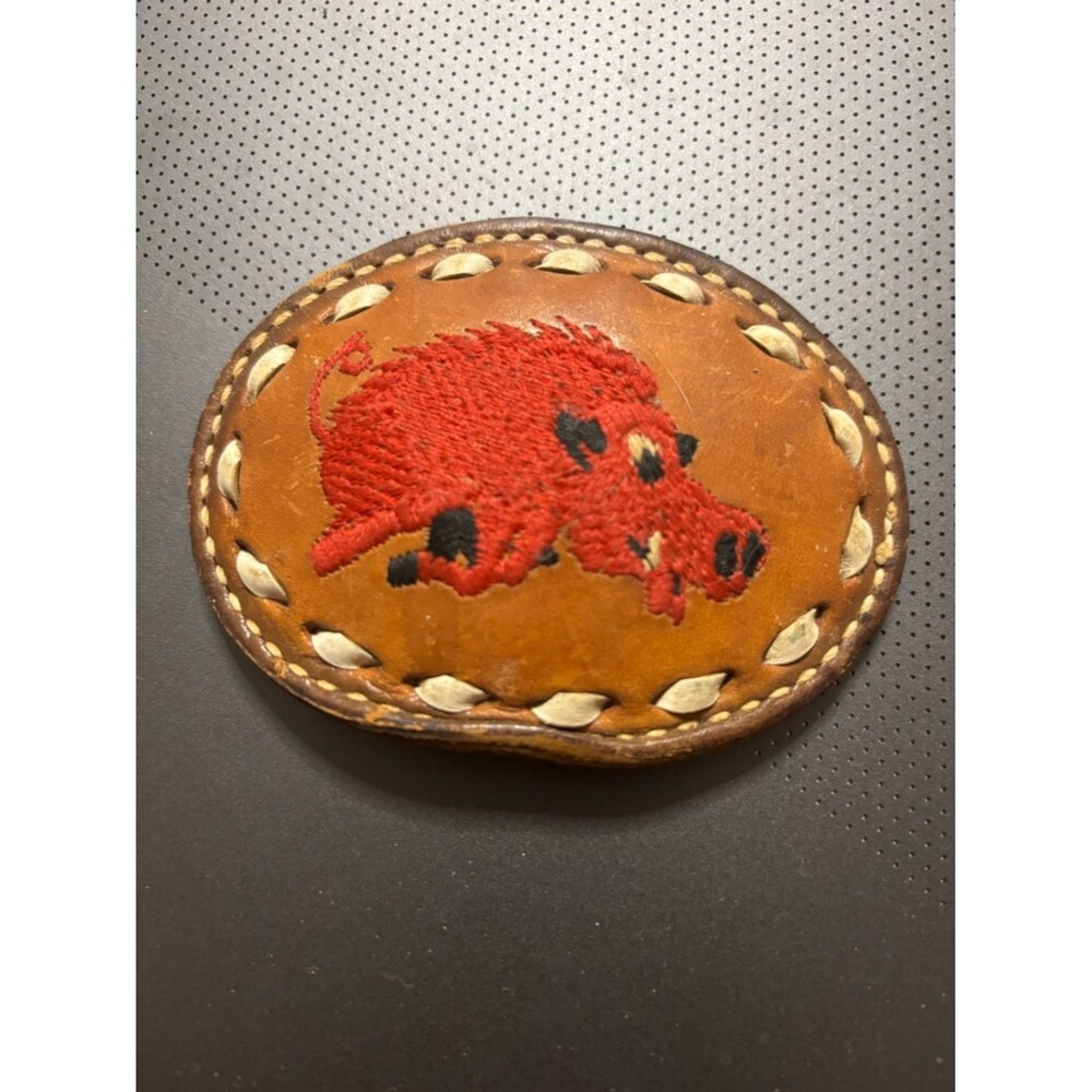 Vintage Arkansas Razorbacks Belt Buckle